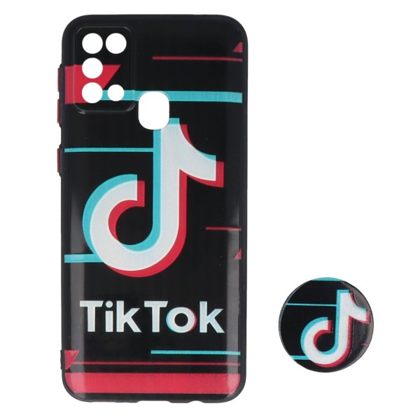 Back Cover Θήκη Με Σχέδιο Tik Tok Και Pop Socket (Samsung Galaxy M31) Αξεσουάρ Κινητών/Tablet