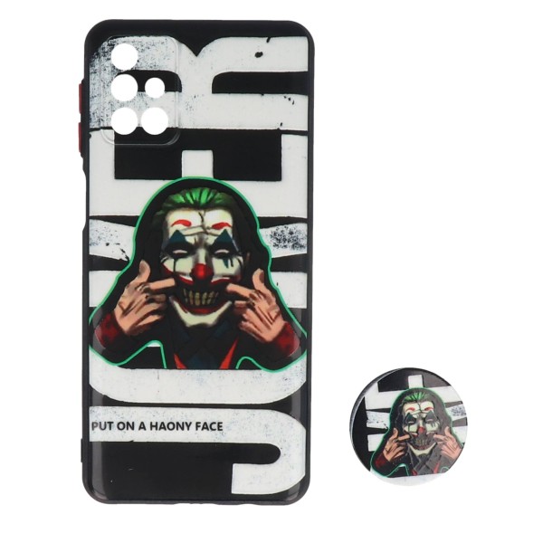 Back Cover Θήκη Με Σχέδιο Joker Και Pop Socket (Samsung Galaxy M31s) Αξεσουάρ Κινητών/Tablet