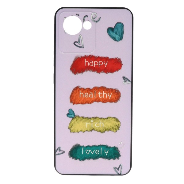 Cookover Back Cover Θήκη Με Σχέδιο Happy Healthy Rich Lovely (Realme C30)