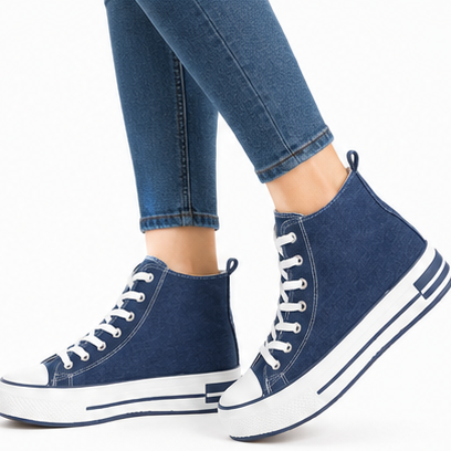 PLATO Γυναικεία Τζιν Δίπατα Sneakers