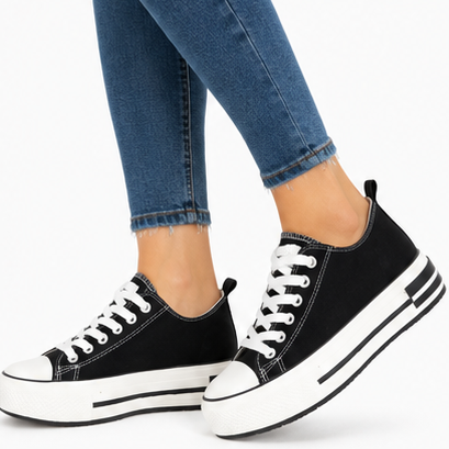 PLATO Γυναικεία Τζιν Δίπατα Sneakers PLATO Γυναικεία Τζιν Δίπατα Sneakers