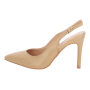 Plato Γυναικεία Μυτερή Γόβα Open Heel από Δερματίνη
