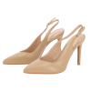 Plato Γυναικεία Μυτερή Γόβα Open Heel από Δερματίνη