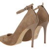 Paylan Suede Heels With Strap & Thin High Heel Paylan Suede Heels With Strap & Thin High Heel