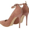 Paylan Suede Heels With Strap & Thin High Heel Paylan Suede Heels With Strap & Thin High Heel