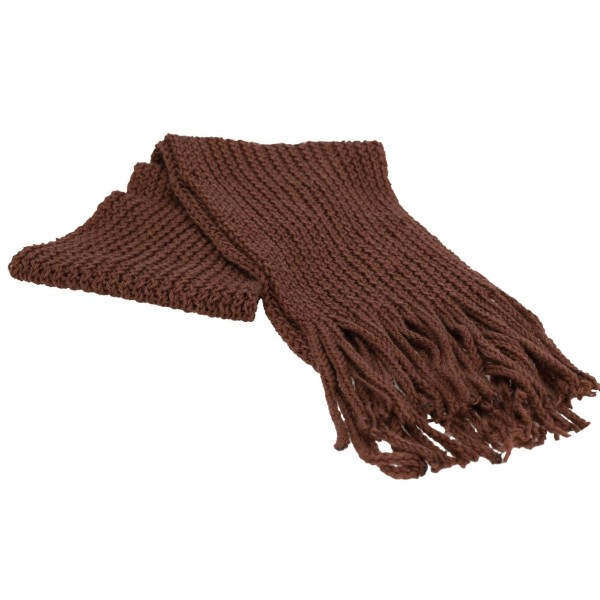 OEM Women's Knitted Scarf with Fringes