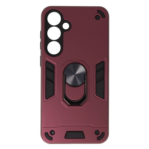 B.D.L Back Cover Θήκη Armor Case Με Δαχτυλίδι Στήριξης Μπορντό (Samsung Galaxy S24 Plus & Samsung Galaxy S25 Plus)