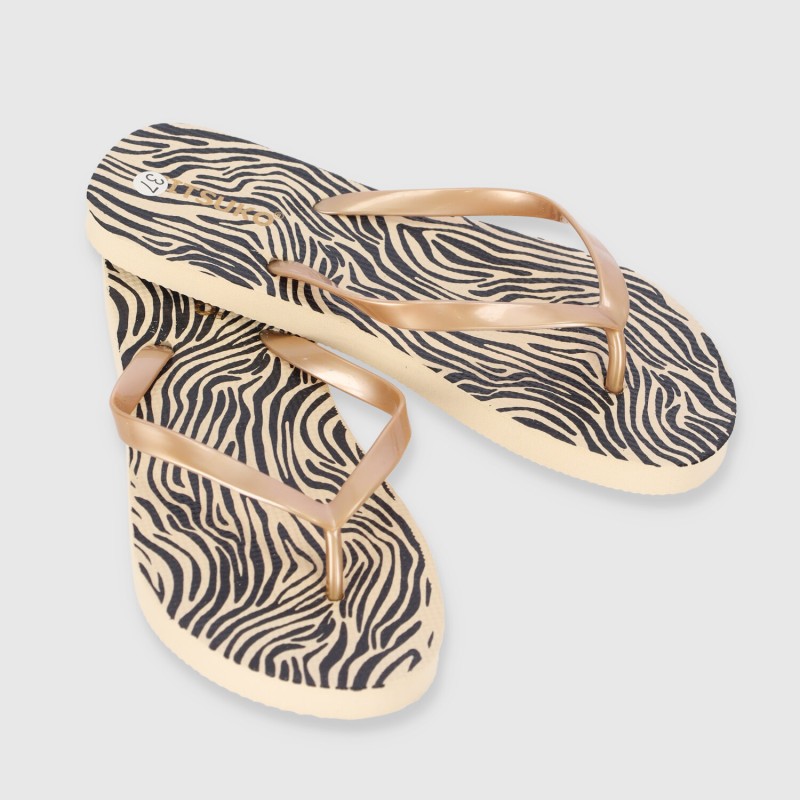Mitsuko Γυναικείες Σαγιονάρες - Ζέβρα