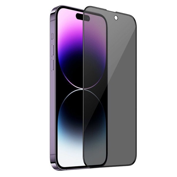 Privacy Fullscreen Tempered Glass Μαύρο (Iphone 15 Pro) Αξεσουάρ Κινητών/Tablet