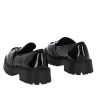 Γυναικεία Loafers Λουστρίνι με Χρυσή Λεπτομέρια σε Μαύρο Χρώμα Γυναικεία Loafers Λουστρίνι με Χρυσή Λεπτομέρια σε Μαύρο Χρώμα