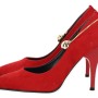 Paylan Suede Heels With Thin High Heel