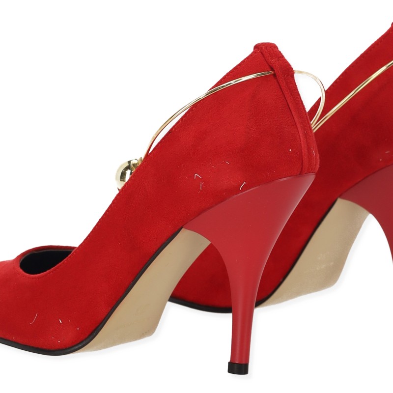 Paylan Suede Heels With Thin High Heel