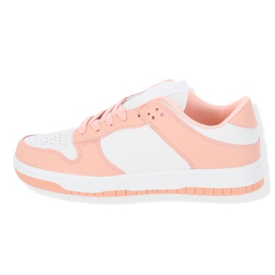 JOMIX Γυναικεία Sneaker από Δερματίνη σε Σομόν-Άσπρο Χρώμα JOMIX Γυναικεία Sneaker από Δερματίνη σε Σομόν-Άσπρο Χρώμα
