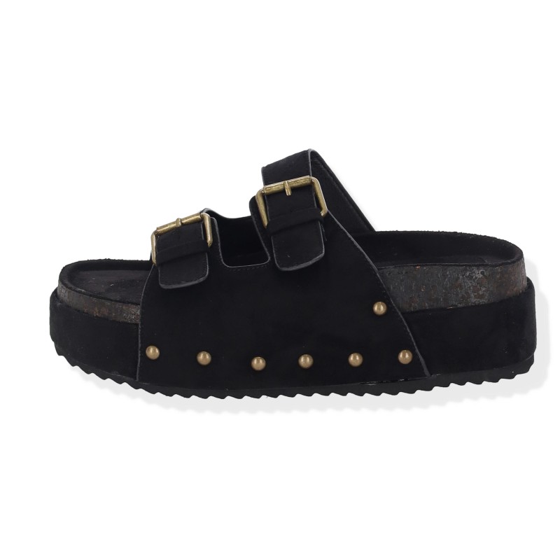 ATLANTA Γυναικεία Σανδάλια με Δίπλα Λουράκια Flatforms Καστόρι με τρουκς ATLANTA Γυναικεία Σανδάλια με Δίπλα Λουράκια Flatforms Καστόρι με τρουκς