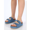 ATLANTA Γυναικεία Σανδάλια με Δίπλα Λουράκια Flatforms Καστόρι με τρουκς ATLANTA Γυναικεία Σανδάλια με Δίπλα Λουράκια Flatforms Καστόρι με τρουκς