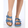 ATLANTA Γυναικεία Σανδάλια με Δίπλα Λουράκια Flatforms Καστόρι με τρουκς ATLANTA Γυναικεία Σανδάλια με Δίπλα Λουράκια Flatforms Καστόρι με τρουκς
