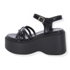 Alta Moda Γυναικεία Flatform Σανδάλια από Δερματίνη Alta Moda Γυναικεία Flatform Σανδάλια από Δερματίνη