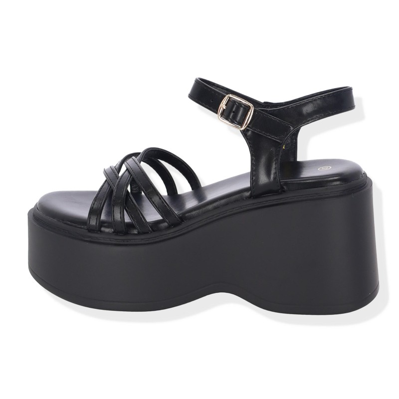 Alta Moda Γυναικεία Flatform Σανδάλια από Δερματίνη Alta Moda Γυναικεία Flatform Σανδάλια από Δερματίνη