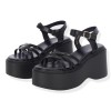 Alta Moda Γυναικεία Flatform Σανδάλια από Δερματίνη Alta Moda Γυναικεία Flatform Σανδάλια από Δερματίνη
