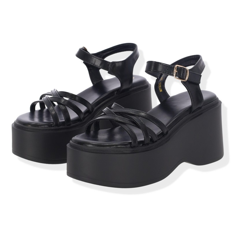 Alta Moda Γυναικεία Flatform Σανδάλια από Δερματίνη Alta Moda Γυναικεία Flatform Σανδάλια από Δερματίνη