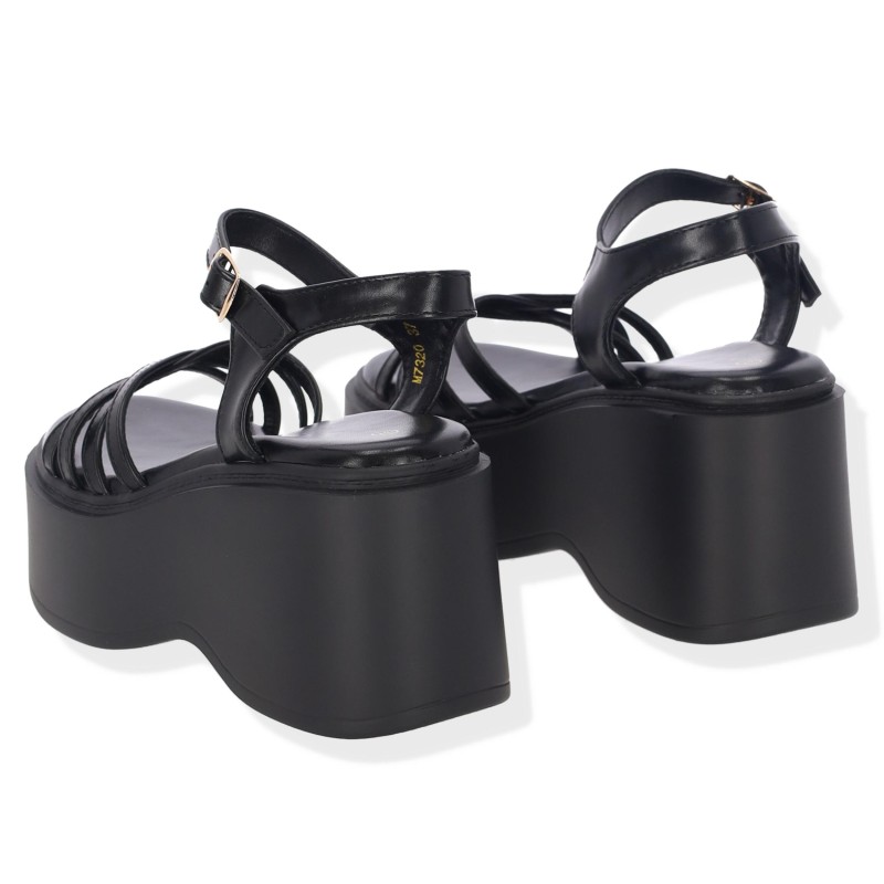 Alta Moda Γυναικεία Flatform Σανδάλια από Δερματίνη Alta Moda Γυναικεία Flatform Σανδάλια από Δερματίνη