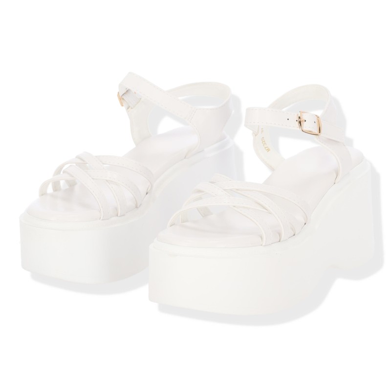 Alta Moda Γυναικεία Flatform Σανδάλια από Δερματίνη Alta Moda Γυναικεία Flatform Σανδάλια από Δερματίνη