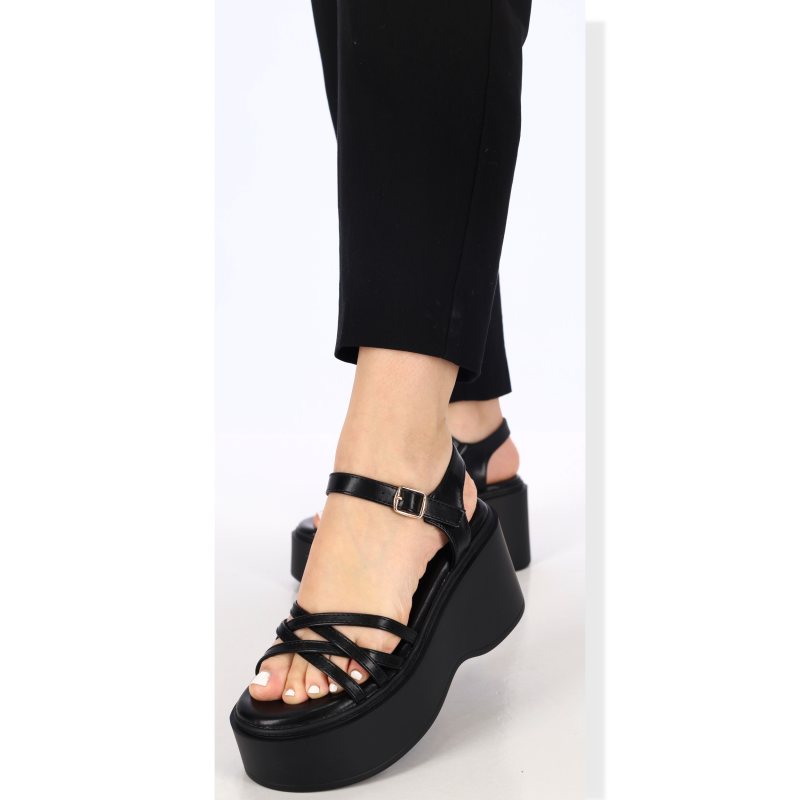 Alta Moda Γυναικεία Flatform Σανδάλια από Δερματίνη Alta Moda Γυναικεία Flatform Σανδάλια από Δερματίνη