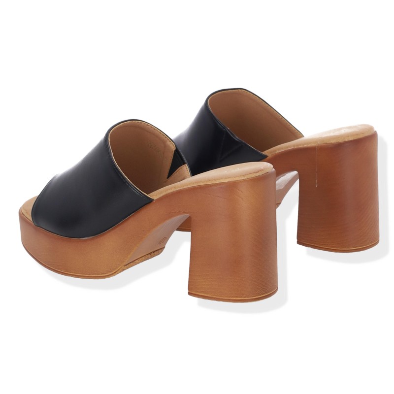 ALTA MODA Γυναικεία Clogs με Χοντρό Τακούνι Δερματίνη ALTA MODA Γυναικεία Clogs με Χοντρό Τακούνι Δερματίνη