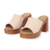 ALTA MODA Γυναικεία Clogs με Χοντρό Τακούνι Δερματίνη ALTA MODA Γυναικεία Clogs με Χοντρό Τακούνι Δερματίνη