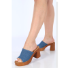 ALTA MODA Γυναικεία Clogs με Χοντρό Τακούνι Δερματίνη ALTA MODA Γυναικεία Clogs με Χοντρό Τακούνι Δερματίνη