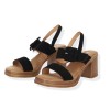 Sweet Shoes Γυναικεία Σουέτ  Πέδιλα Clogs με Χοντρό Τακούνι