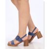 Sweet Shoes Γυναικεία Σουέτ  Πέδιλα Clogs με Χοντρό Τακούνι