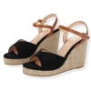 CHC-SHOES Γυναικεία Σουέτ Εσπαντρίγια σε Μαύρο Χρώμα
