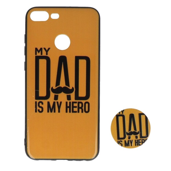 Back Cover Θήκη Με Σχέδιο My Dad Is My Hero Και Pop Socket (Honor 9 Lite) Αξεσουάρ Κινητών/Tablet