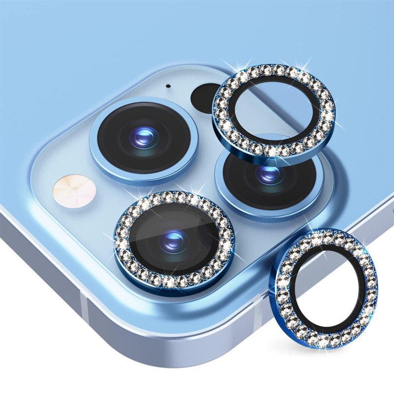 Camera Lens Tempered Glass Με Στρας (Iphone 14 Pro & Iphone 14 Pro Max & Iphone 15 Pro & Iphone 15 Pro Max & Iphone 16 Pro & Iphone 16 Pro Max)