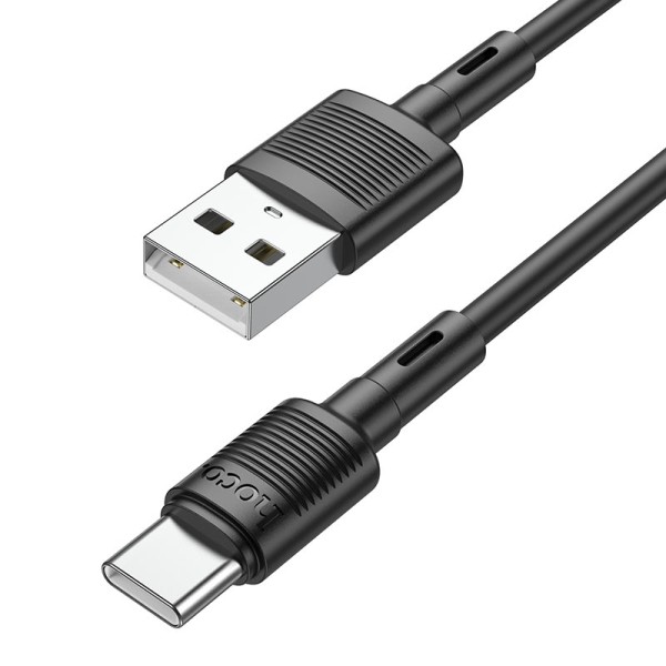 Hoco X83 USB σε Type C  Καλώδιο Φόρτισης Μαύρο Αξεσουάρ Κινητών/Tablet