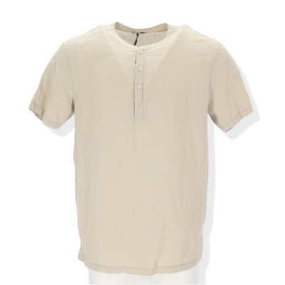 Relaxed fit Ανδρικο λινό πουκάμισο με λαιμό mao