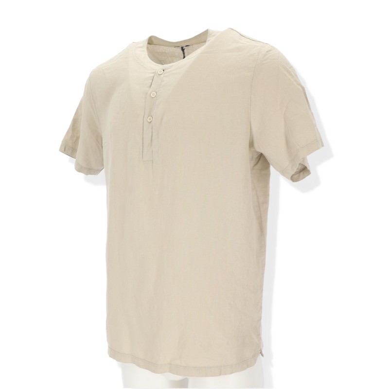 Relaxed fit Ανδρικο λινό πουκάμισο με λαιμό mao Relaxed fit Ανδρικο λινό πουκάμισο με λαιμό mao