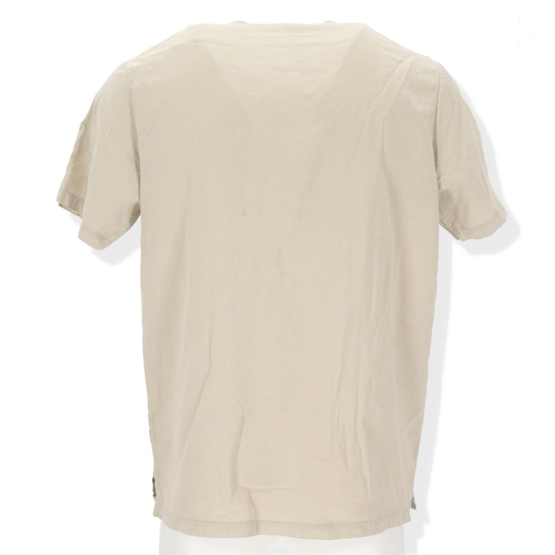 Relaxed fit Ανδρικο λινό πουκάμισο με λαιμό mao Relaxed fit Ανδρικο λινό πουκάμισο με λαιμό mao