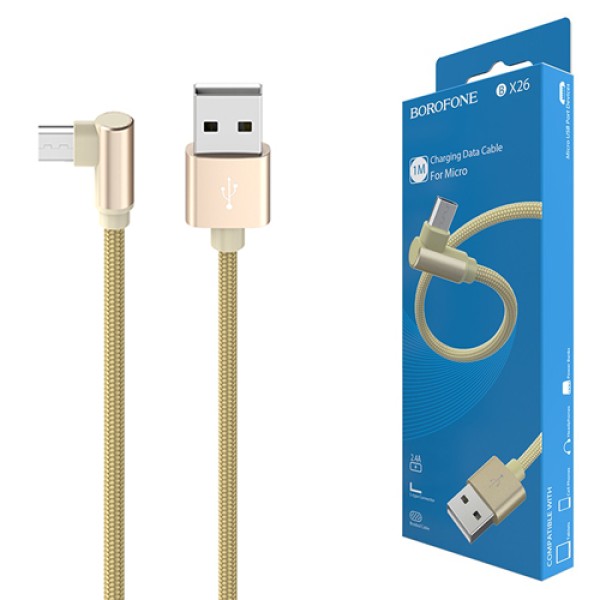 Borofone BX26 L-Type Καλώδιο USB Σε Lightning Χρυσό Αξεσουάρ Κινητών/Tablet