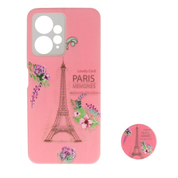 Borofone Back Cover Θήκη Με Σχέδιο Paris Και Pop Socket (Xiaomi Redmi Note 12 4G) Αξεσουάρ Κινητών/Tablet