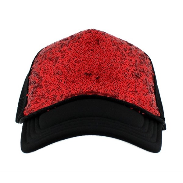 Καπέλο jockey κόκκινο με παγιέτες