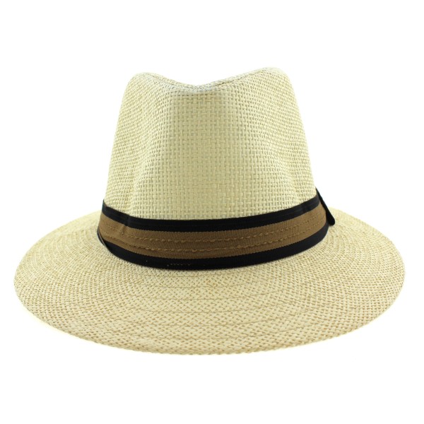 Καπέλο ανδρικό ψάθινο καβουράκι εκρού χρώμα