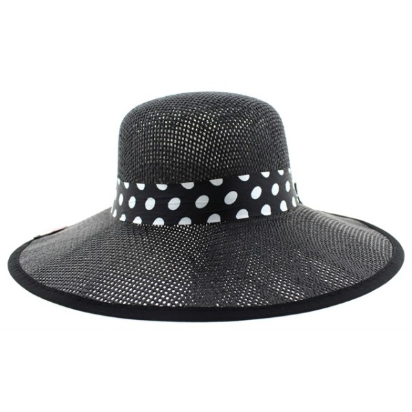 Καπέλο γυναικείο ψάθινο καβουράκι μαύρο χρώμα