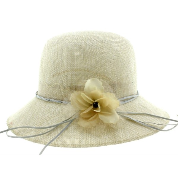 Καπέλο γυναικείο βουάλ καβουράκι εκρού χρώμα