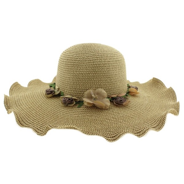 Καπέλο γυναικείο ψάθινο καβουράκι μπεζ χρώμα