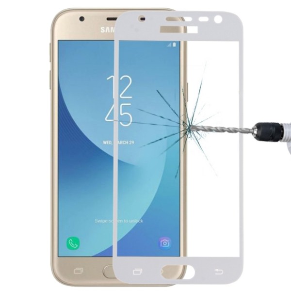 Fullscreen Tempered Glass Άσπρο (Samsung Galaxy J3 2017)