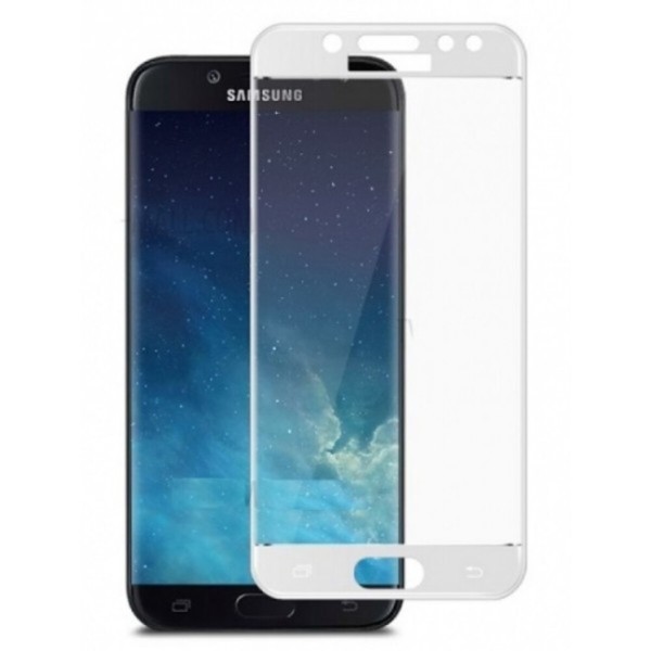 Fullscreen Tempered Glass Άσπρο (Samsung Galaxy J7 2017)