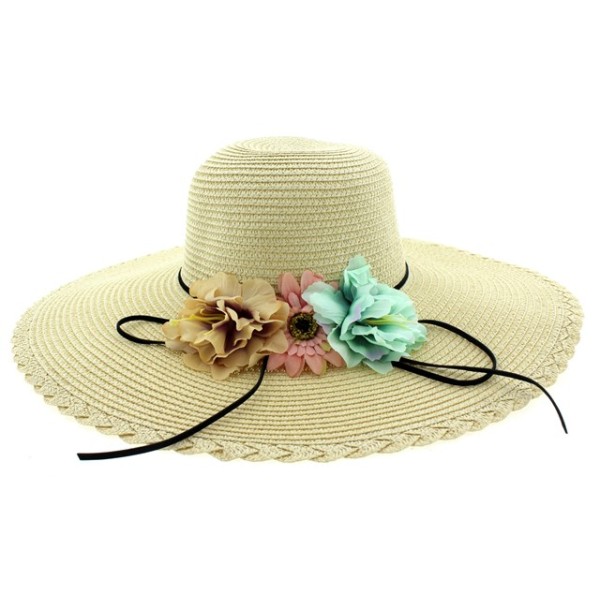 Καπέλο γυναικείο ψάθινο καβουράκι μπεζ χρώμα