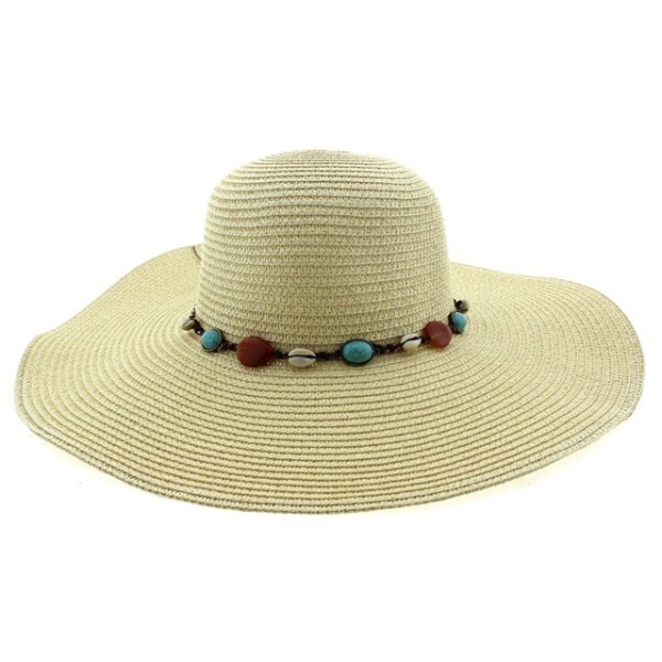 Καπέλο γυναικείο ψάθινο καβουράκι εκρού χρώμα